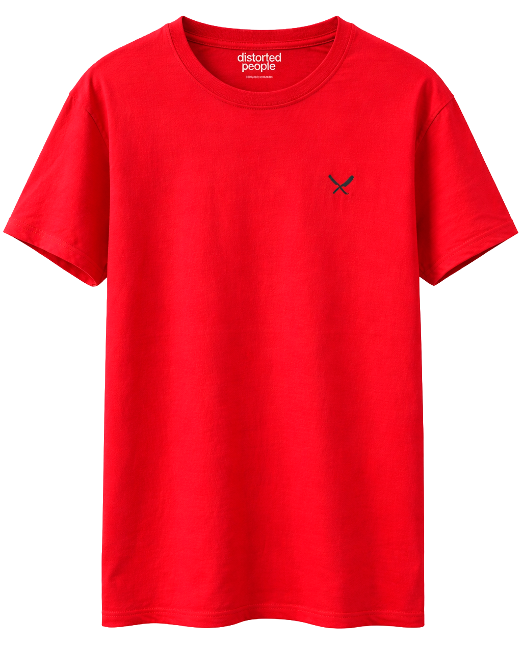DISTORTED PEOPLE EMBROIDERED T-SHIRT RED - 3567