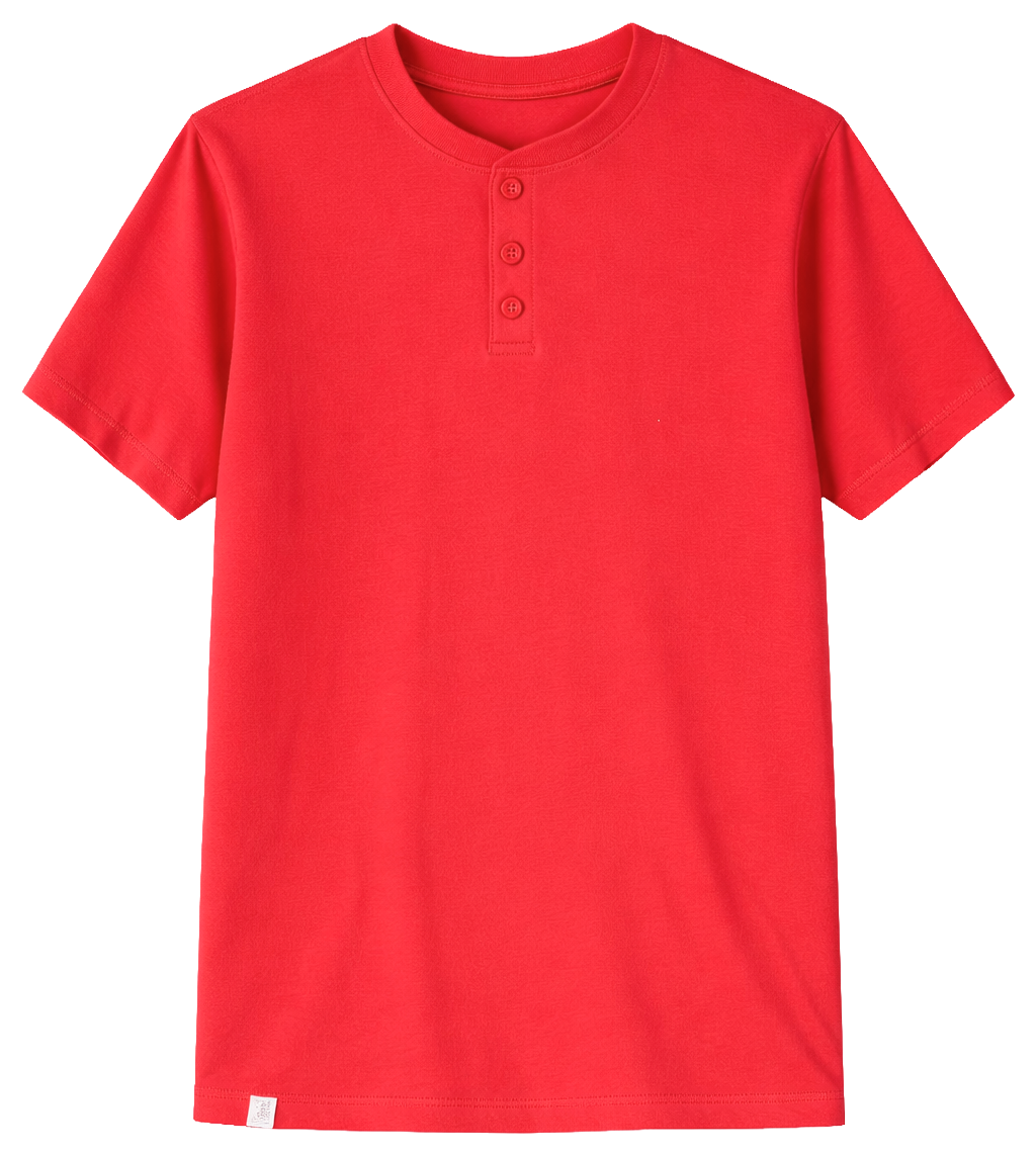 KANGOL HENLEY T-SHIRT RED - K90221
