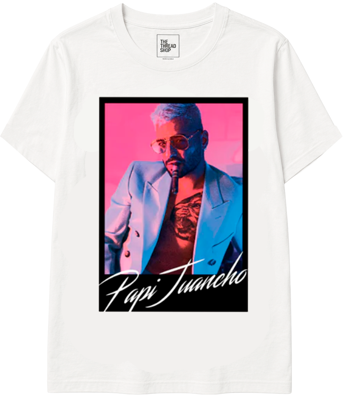 LICENSE MUSIC MALUMA T-SHIRT WHITE - PAPI JUANCHO - Steal Deal