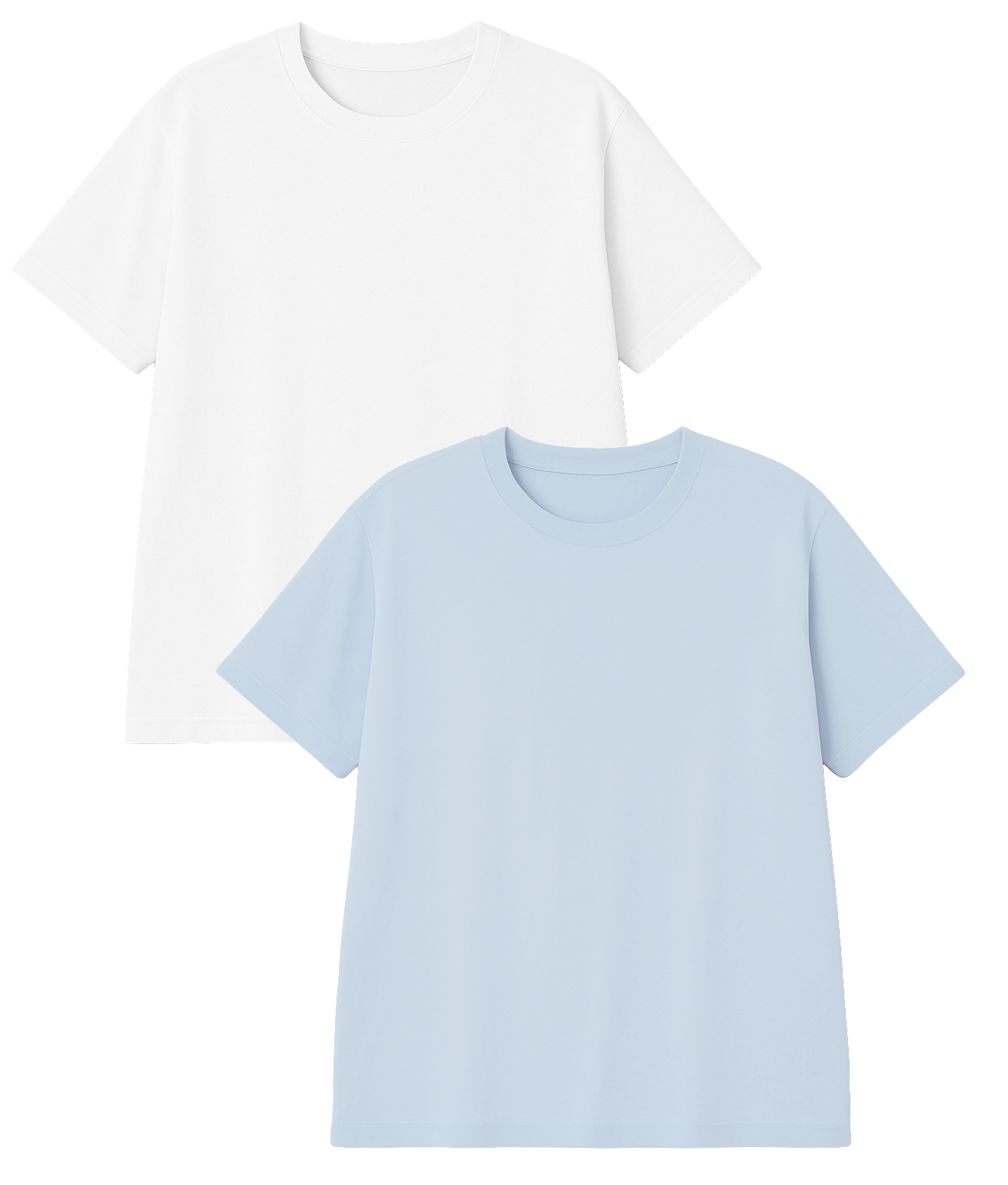 MEN'S ASSORTED 2 PACK T-SHIRTS WHITE & BLUE - NB12100021532