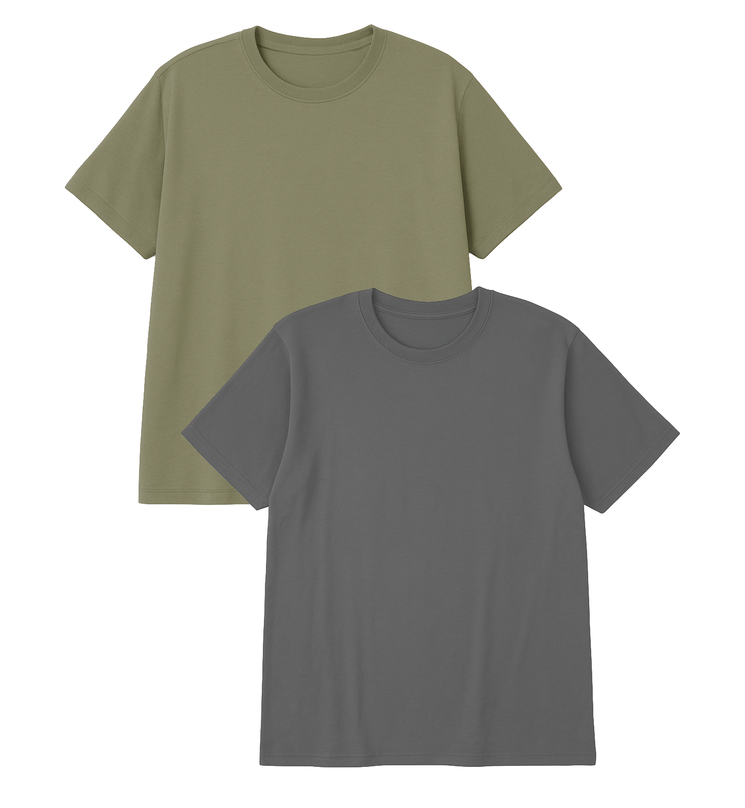 MEN'S ASSORTED 2 PACK T-SHIRTS BLACK & GREEN - NB13100018622B
