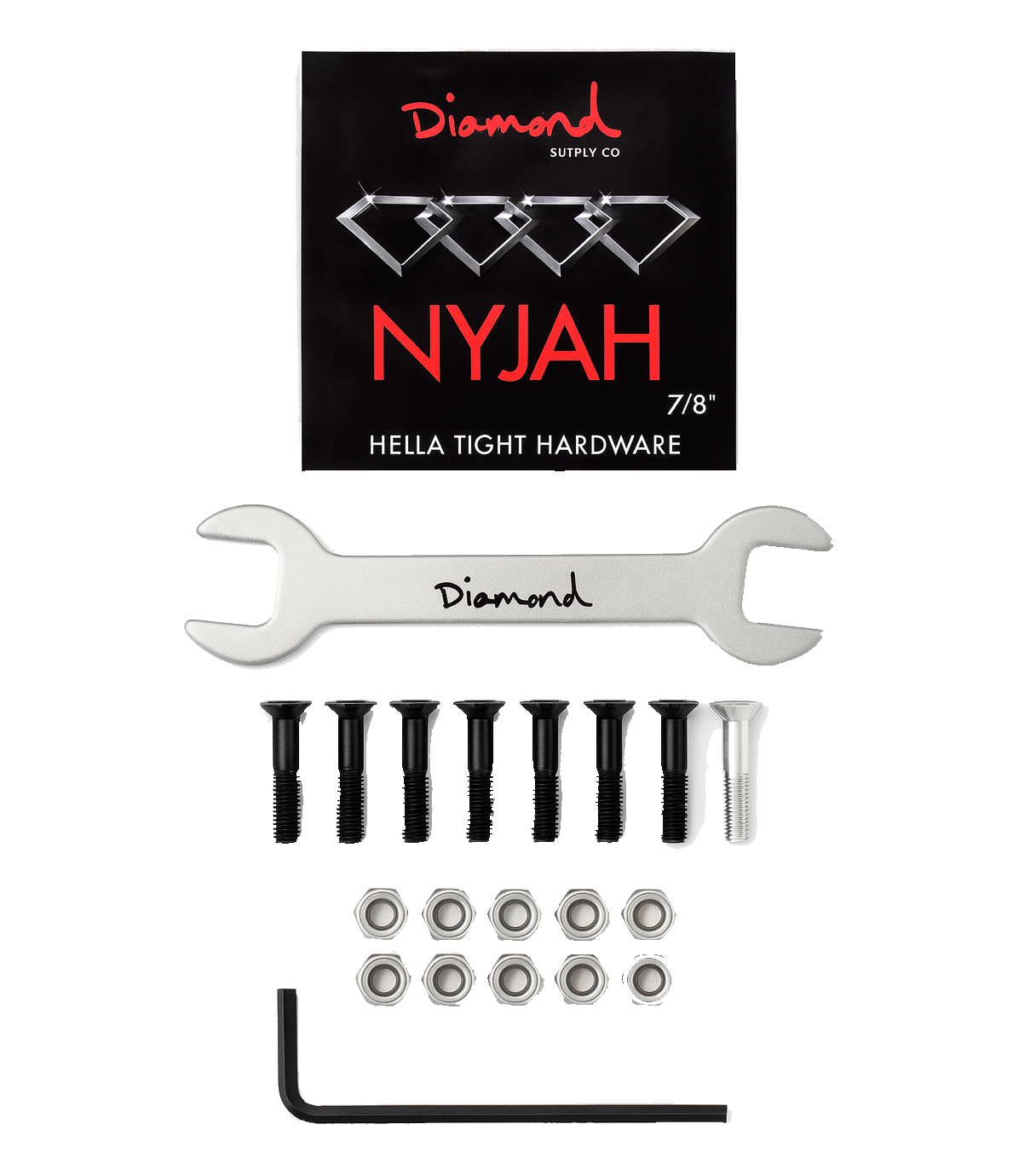 DIAMOND SUPPLY CO HELLA TIGHT PRO HARDWARE SILVER - NYJAH HOUSTON