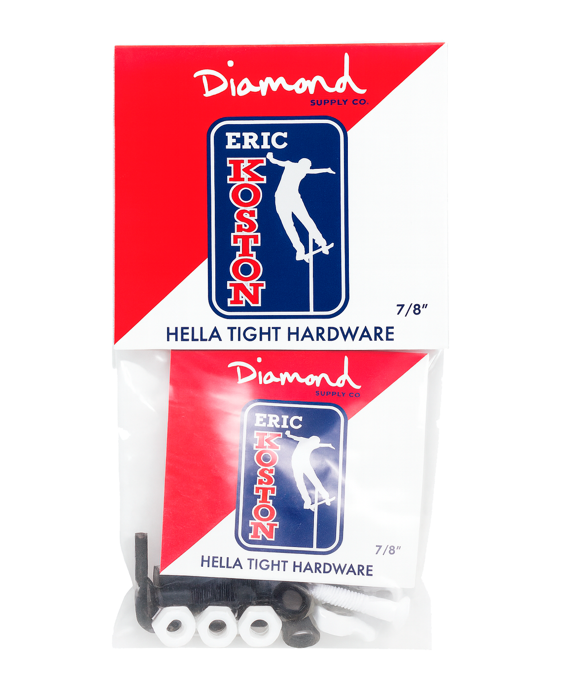 DIAMOND SUPPLY CO HELLA TIGHT PRO HARDWARE WHITE/BLACK - ERIC KOSTON