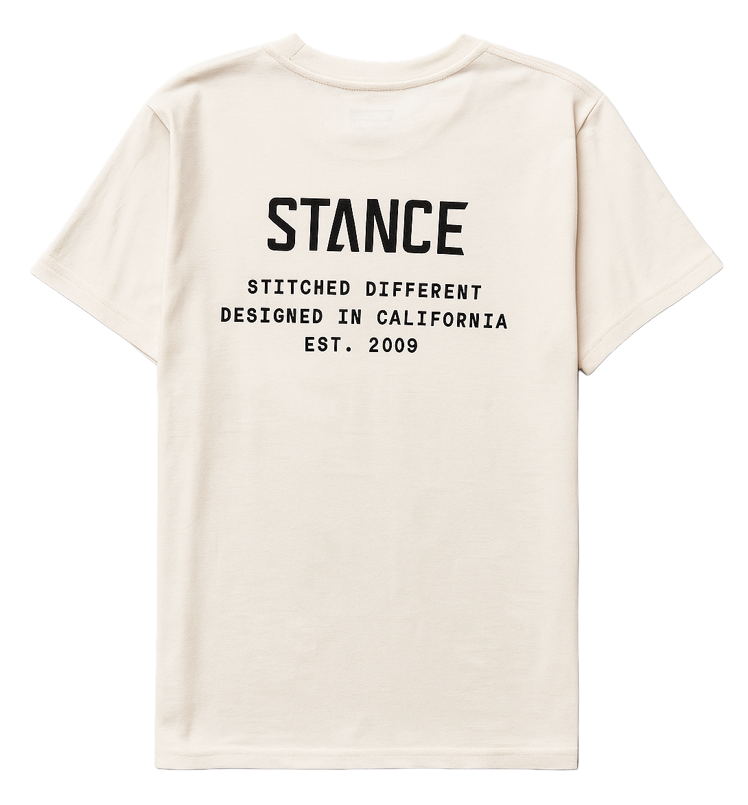 STANCE ESTABLISHED T-SHIRT VINTAGE WHITE - A3SS1A24ST