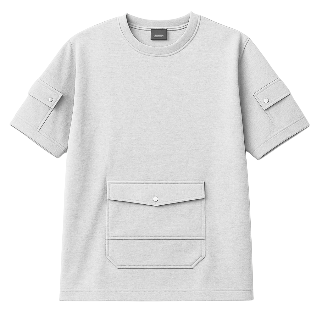 CORDOVA FRENCH TERRY CARGO T-SHIRT GREY - A15CTZ06