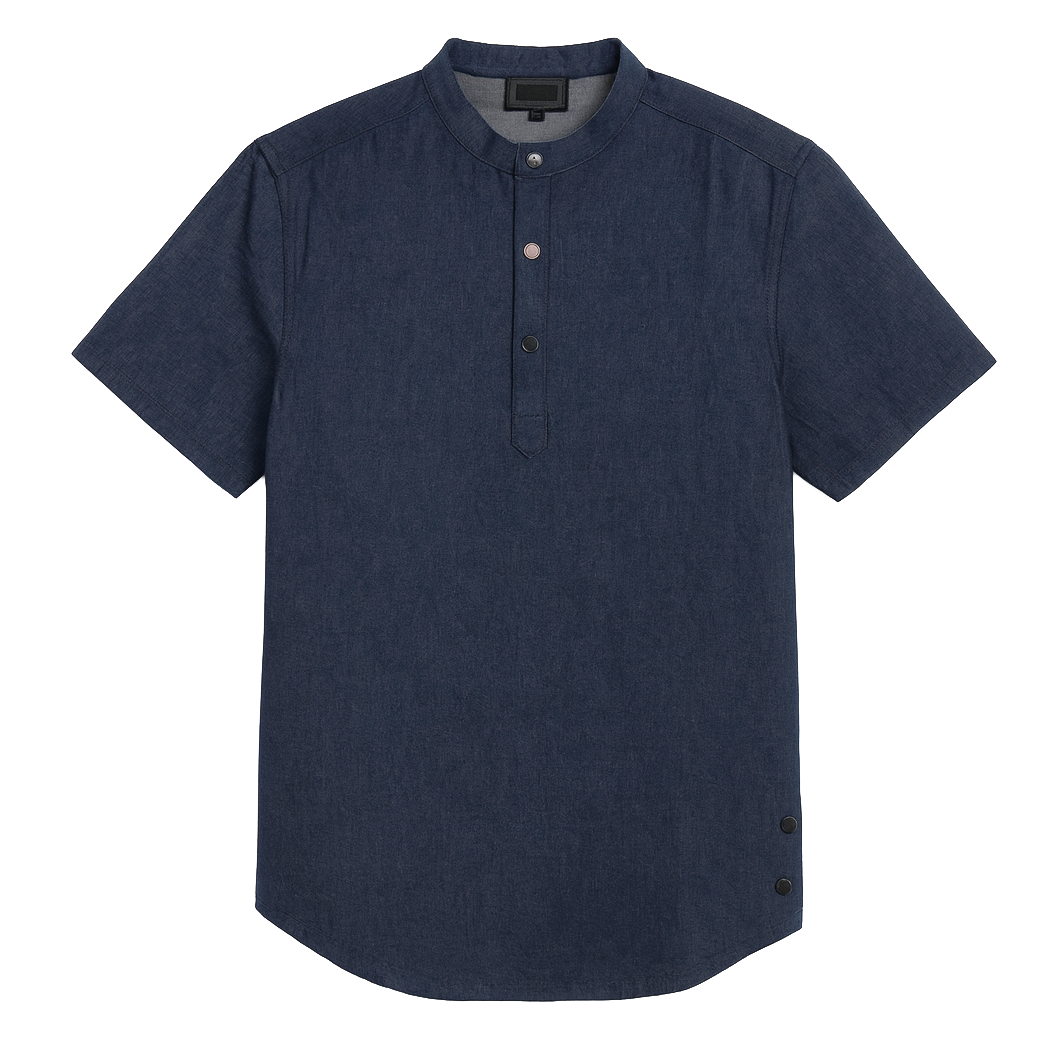CORDOVA S/S HENLEY SHIRT BLUE - Z14CTZ01
