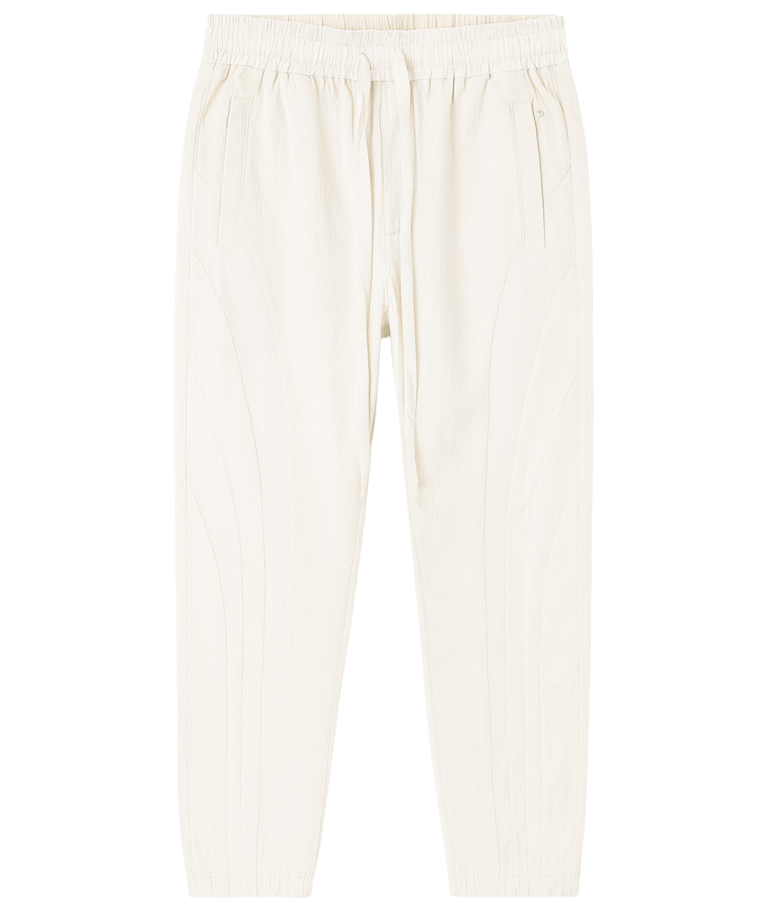 EMBELLISH PANELED TRACK PANTS CREAM - EMBSPR24-008