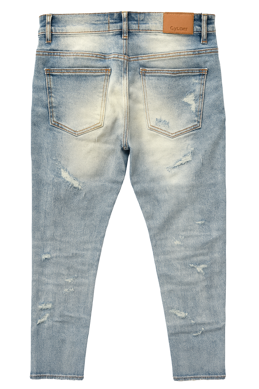 CRYSP DENIM PREMIIUM DISTRESSED JEANS LIGHT BLUE - CRYSPR242-005
