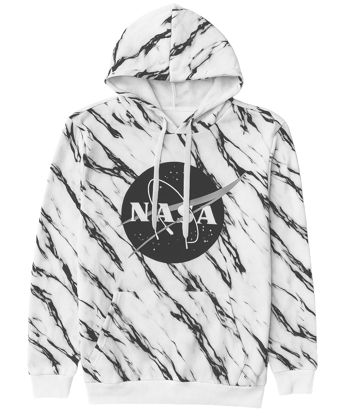 LICENSED NASA LOGO HOODIE SWEATSHIRTS BRIGHT WHITE - 2NAS1339