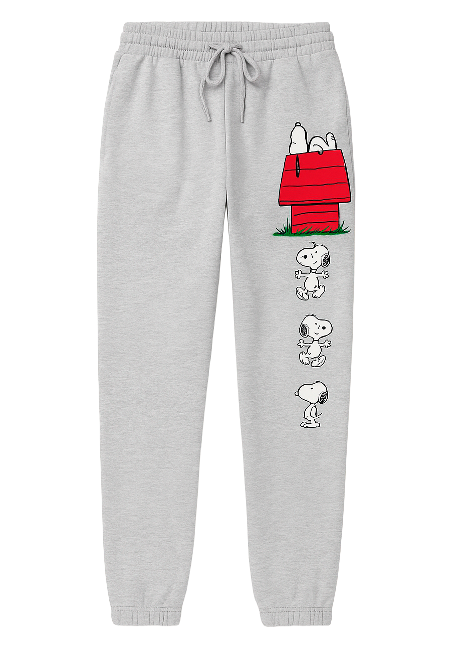 LICENSED PEANUTS SNOOPY JOGGER SWEATPANT HEATHER GREY - 2PNT2456