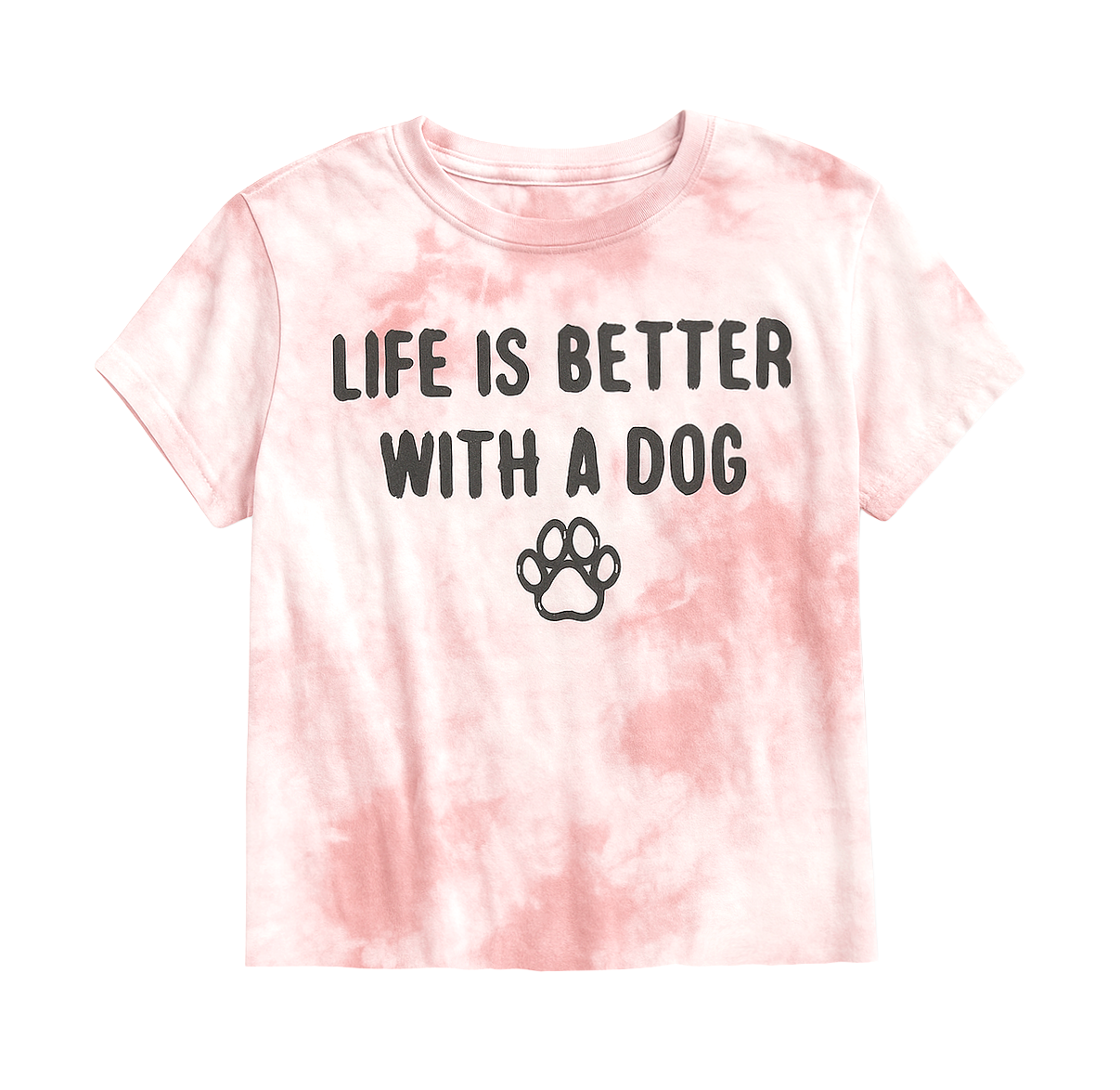 YOUTH GIRLS VERBAGE CROP T-SHIRT PINK ICE - 5PLE99730F