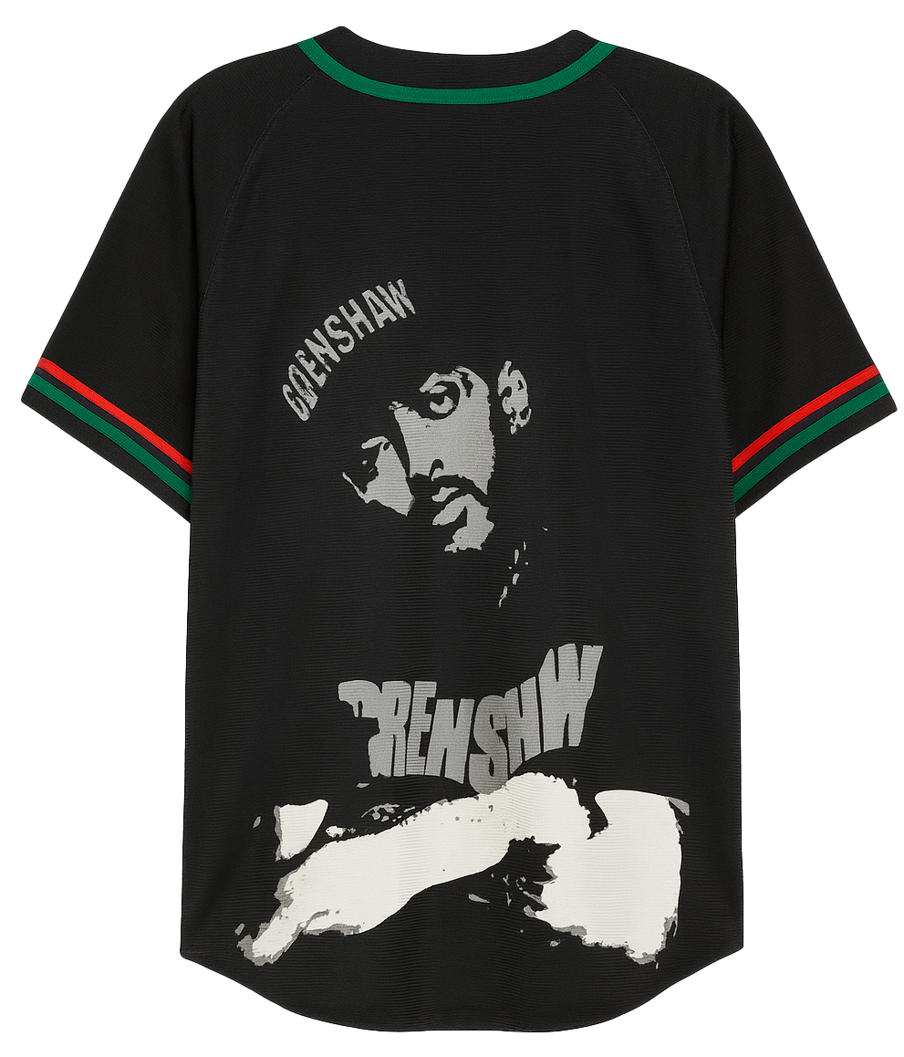 HEADGEAR MALCOLM X NIPSEY BASEBALL JERSEY BLACK - HGA007-BAJ-09
