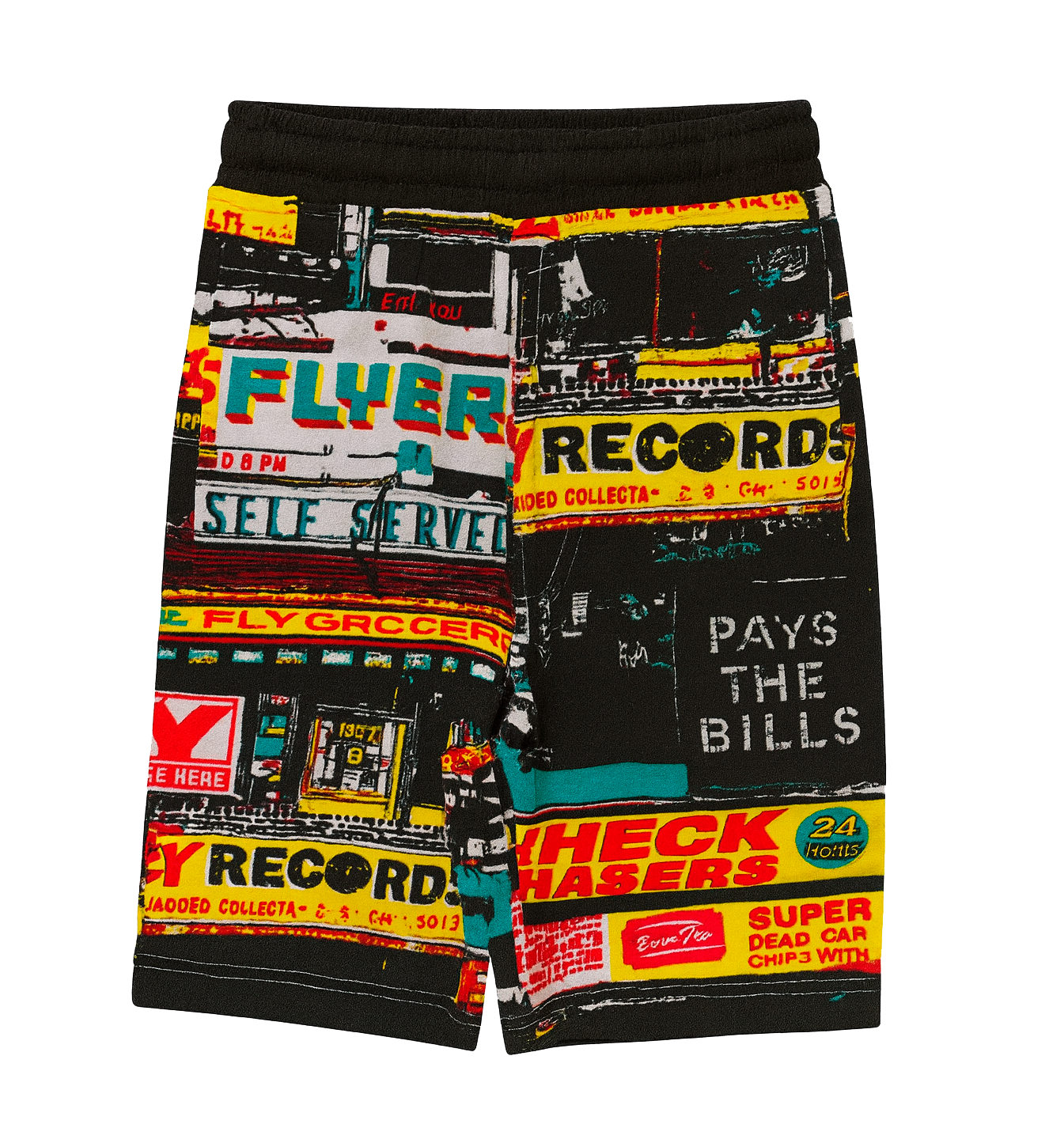 TODDLER BORN FLY SWEAT SHORTS BLACK - B02B2556