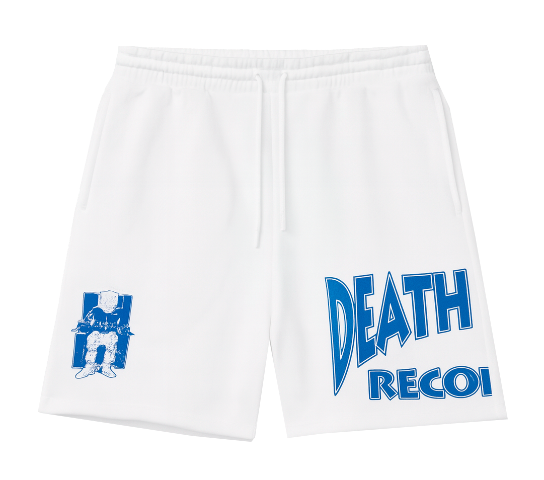 DEATH ROW RECORDS SWEAT SHORTS WHITE - 4DR10611