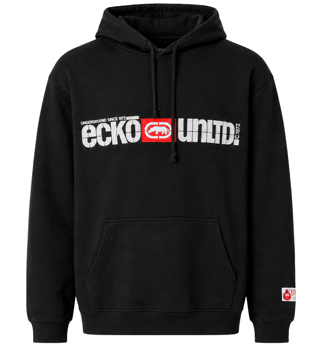 ECKO UNLTD FLEECE HOODIE BLACK - EO35H1521