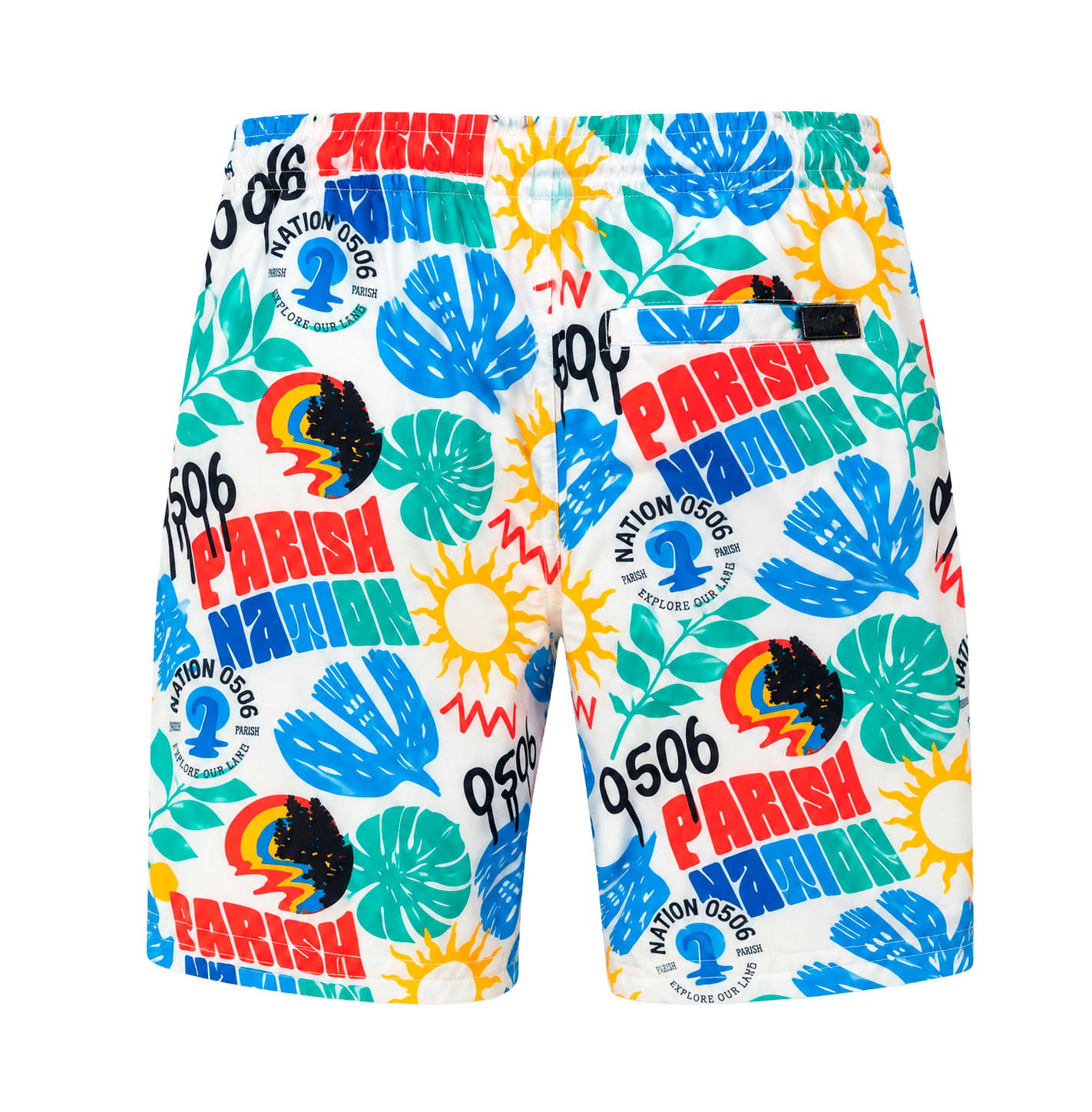 PARISH NATION BOARD SHORT WHITE - N05B2521