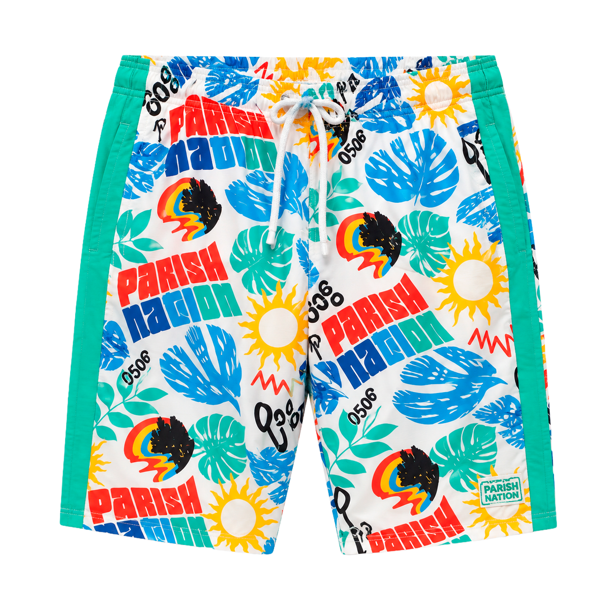PARISH NATION BOARD SHORT WHITE - N05B2521