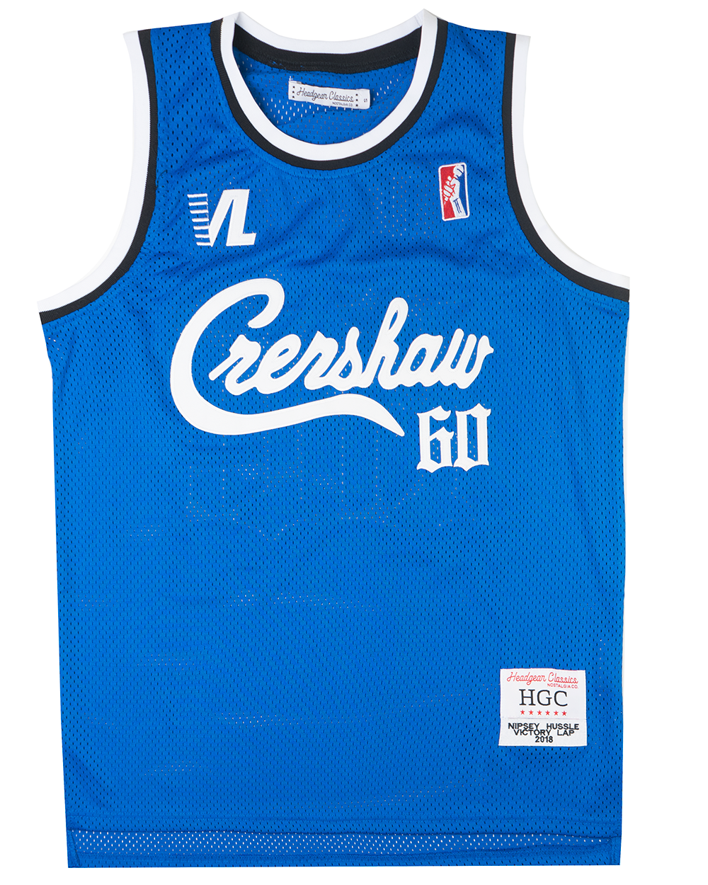 HEADGEAR CRENSHAW NIPSEY BASKETBALL JERSEY BLUE - HGC61-BBJ-14