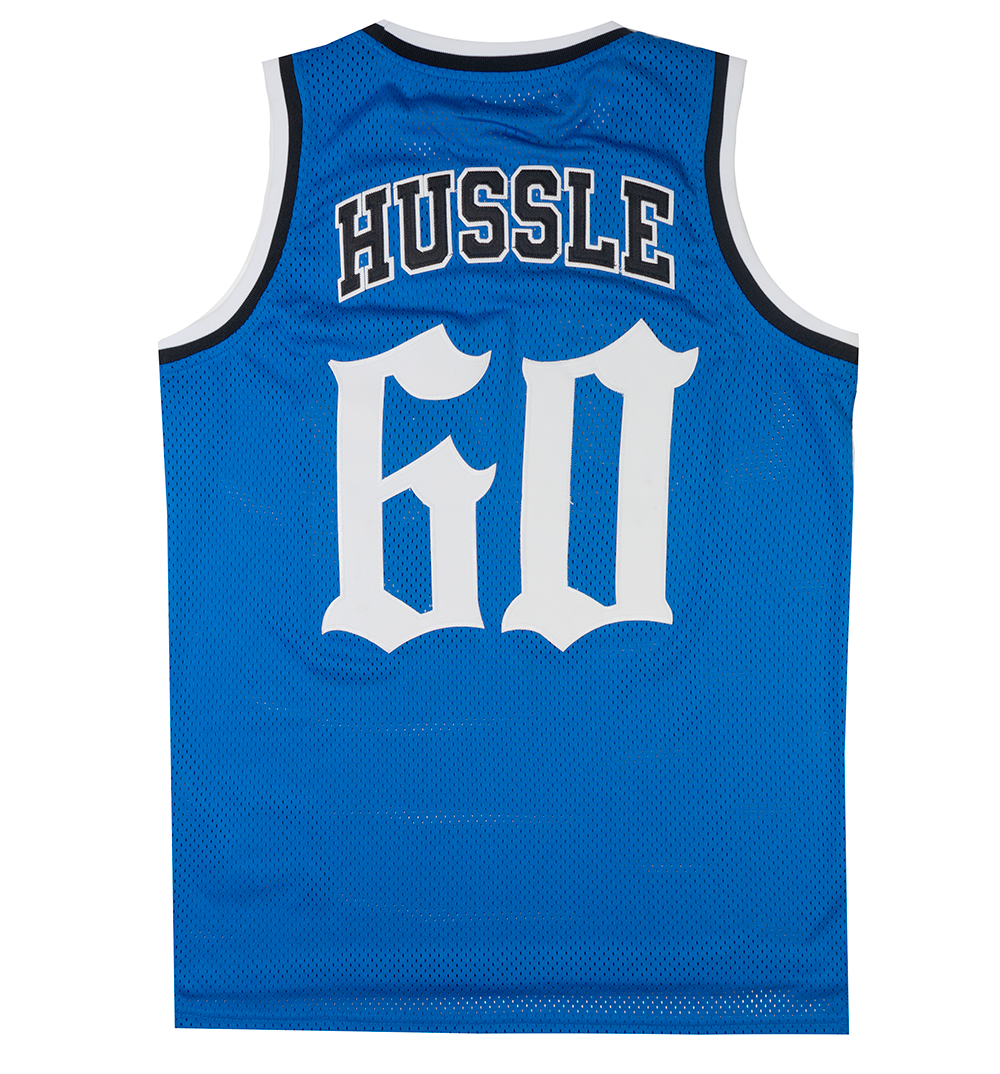 HEADGEAR CRENSHAW NIPSEY BASKETBALL JERSEY BLUE - HGC61-BBJ-14
