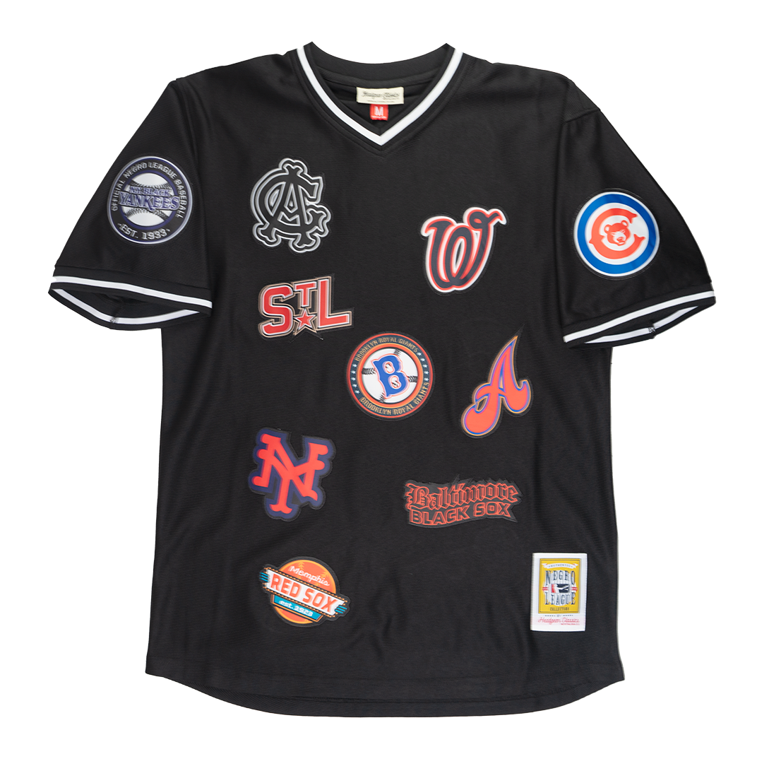 HEADGEAR NEGRO LEAGUE COLLAGE BASEBALL JERSEY BLACK - HGNL166-POJ-01