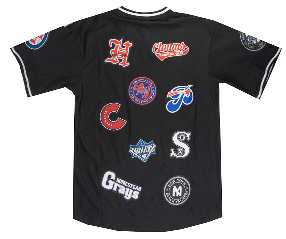 HEADGEAR NEGRO LEAGUE COLLAGE BASEBALL JERSEY BLACK - HGNL166-POJ-01