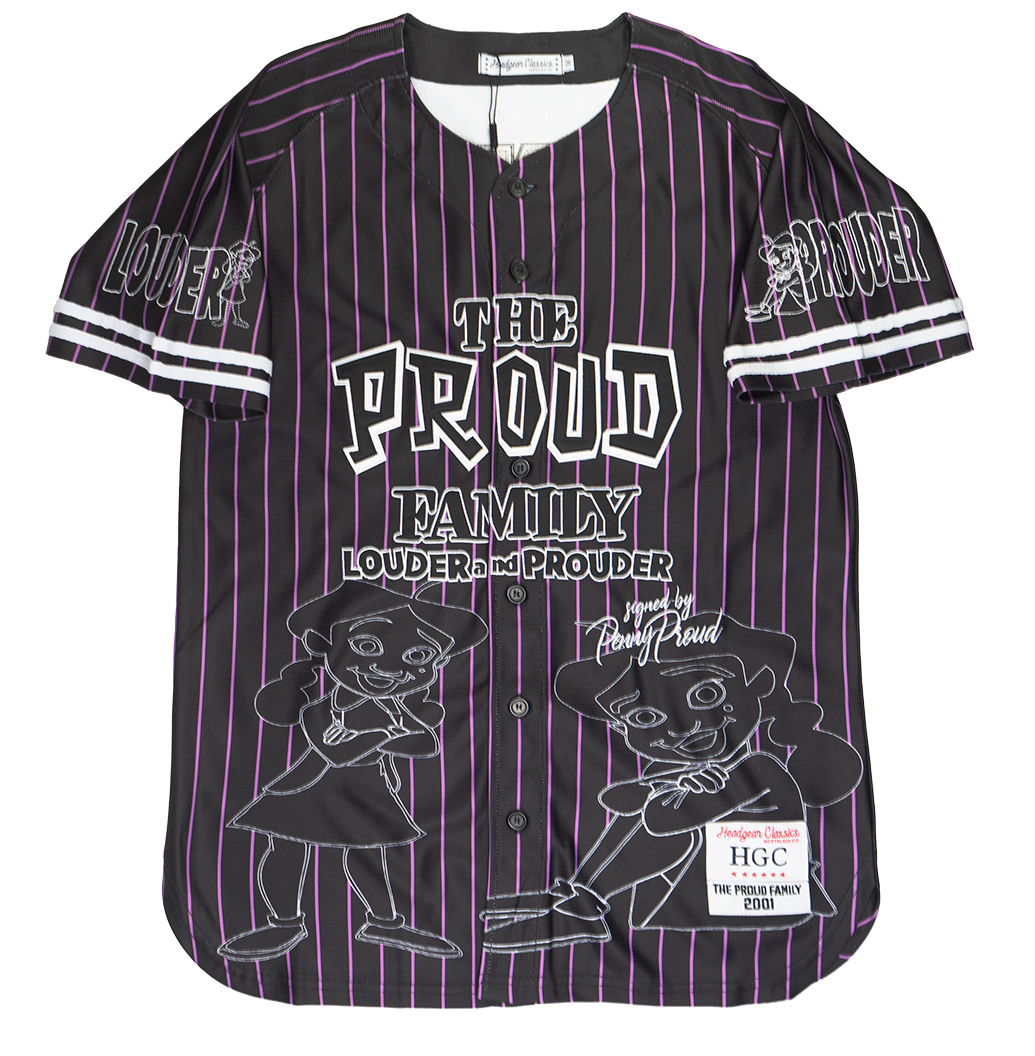 HEADGEAR PROUD FAMILY BASEBALL JERSEY BLACK - HGA007X-BAJ-15