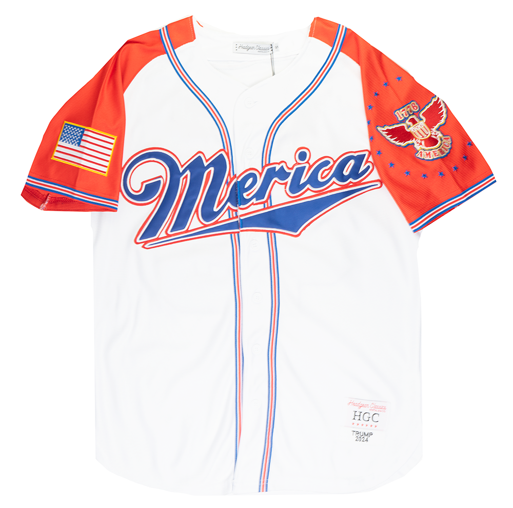 HEADGEAR DONALD TRUMP BASEBALL JERSEY WHITE - HGC191-BAJ-04