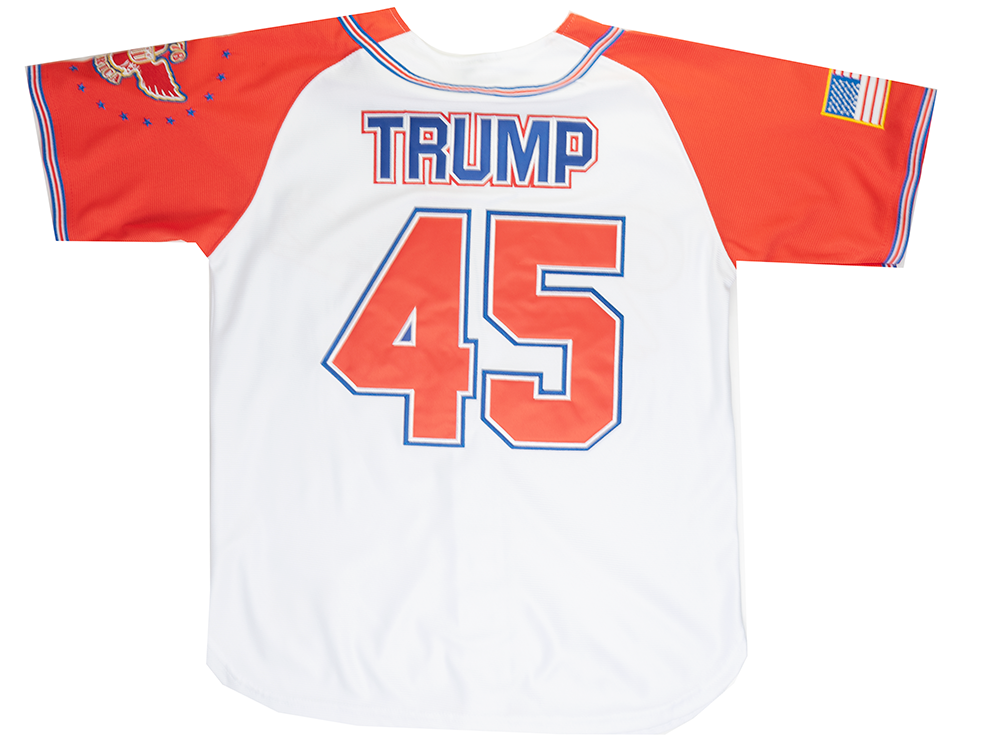HEADGEAR DONALD TRUMP BASEBALL JERSEY WHITE - HGC191-BAJ-04