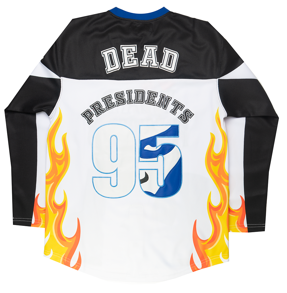 HEADGEAR DEAD PRESIDENTS HOCKEY JERSEY WHITE - HGC053-HKYJ-11