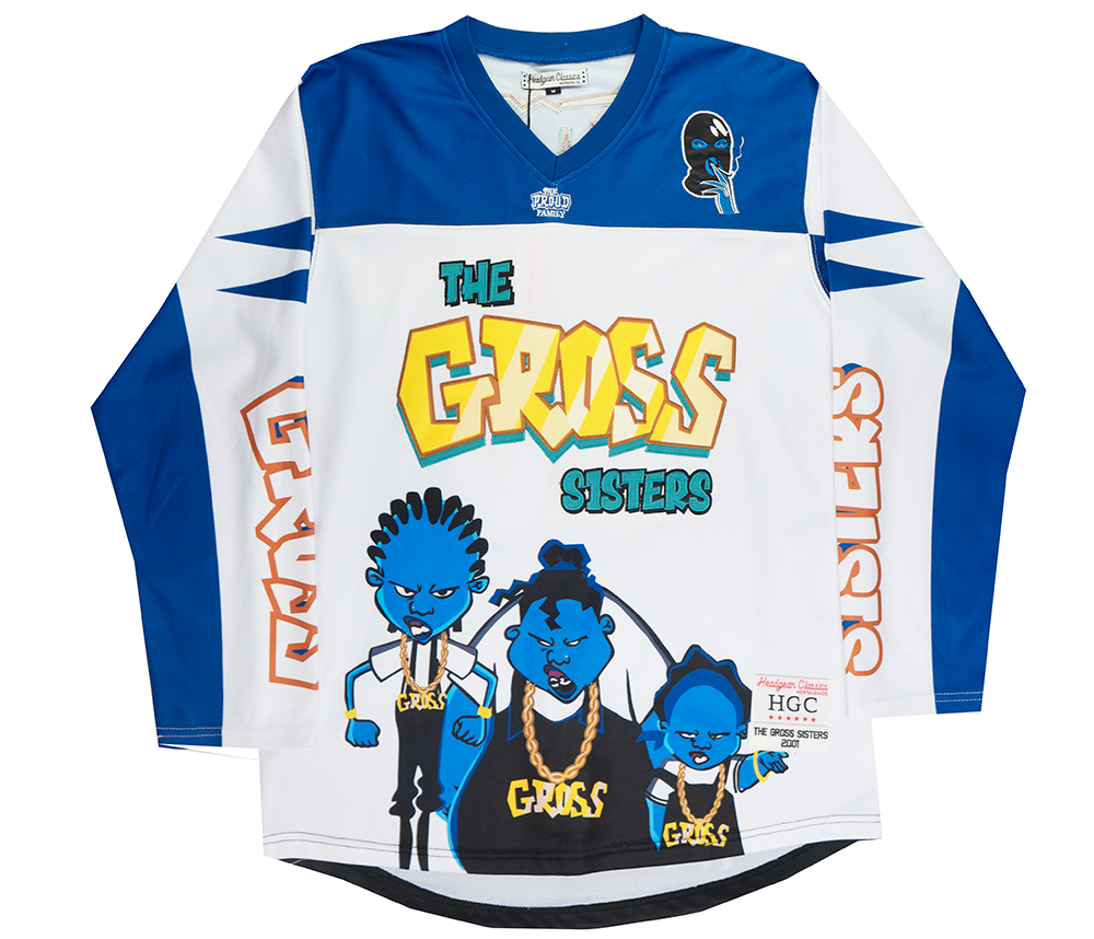 HEADGEAR PROUD FAMILY HOCKEY JERSEY WHITE - HGC053-HKYJ-25