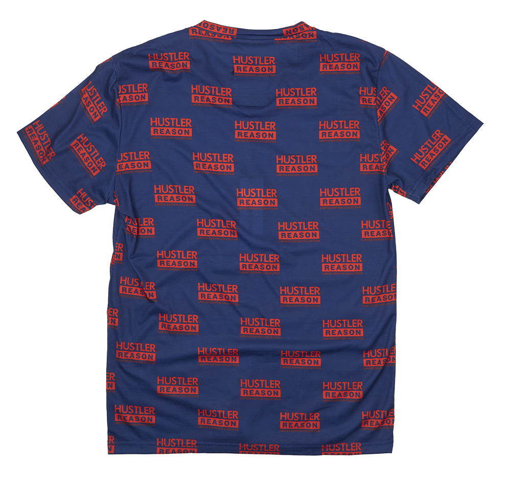 REASON HUSTLER T-SHIRT & SHORTS SET NAVY - HS22-33