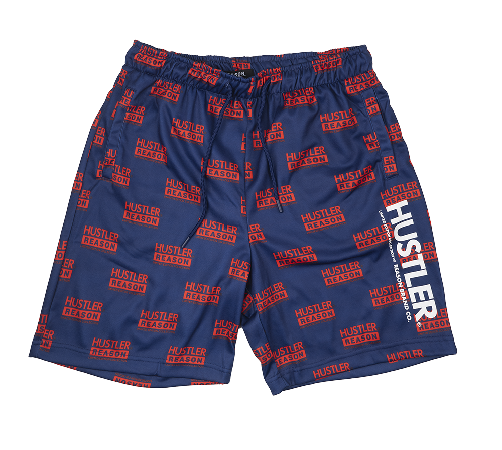 REASON HUSTLER T-SHIRT & SHORTS SET NAVY - HS22-33