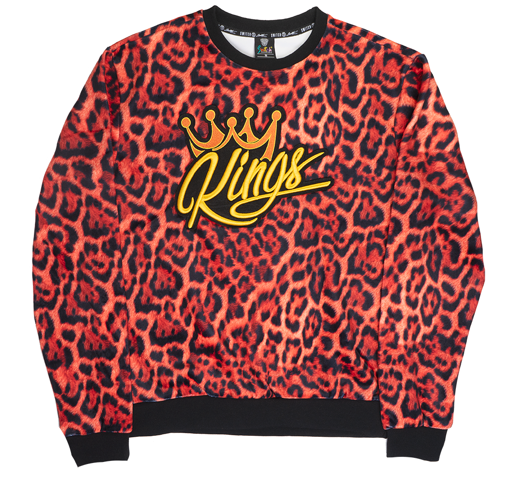 SWITCH LEOPARD CREWNECK RED - SF0241