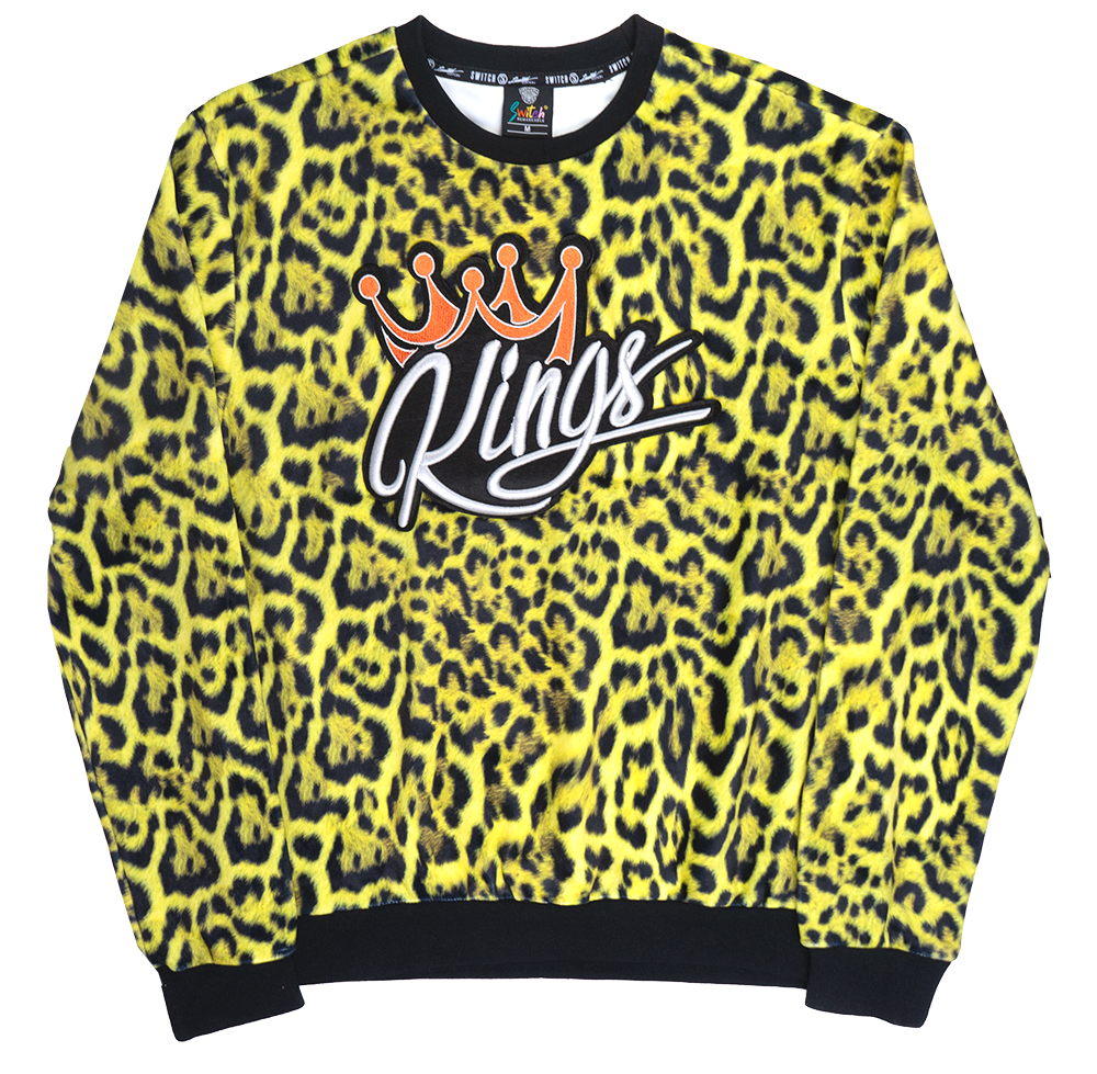 SWITCH LEOPARD CREWNECK LIME - SF0241