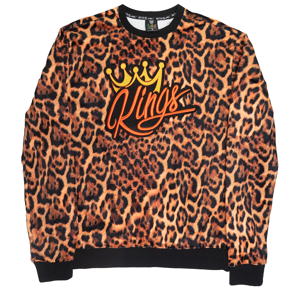 SWITCH LEOPARD CREWNECK TIMBER - SF0241