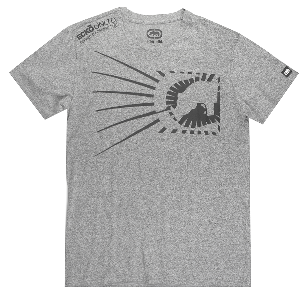 ECKO UNLTD LOGO T-SHIRT GREY MARLED - EO12K868