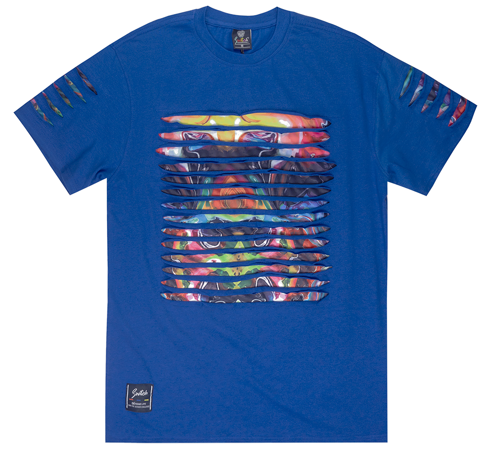 SWITCH RIPPED T-SHIRT ROYAL - SS2140