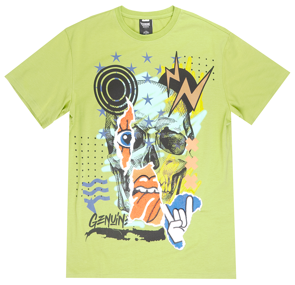 GENUINE GRAPHIC T-SHIRT LIGHT OLIVE - GN1185