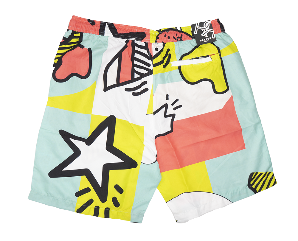 REASON GRAPHIC SWIM SHORTS MULTI - AZSW-032