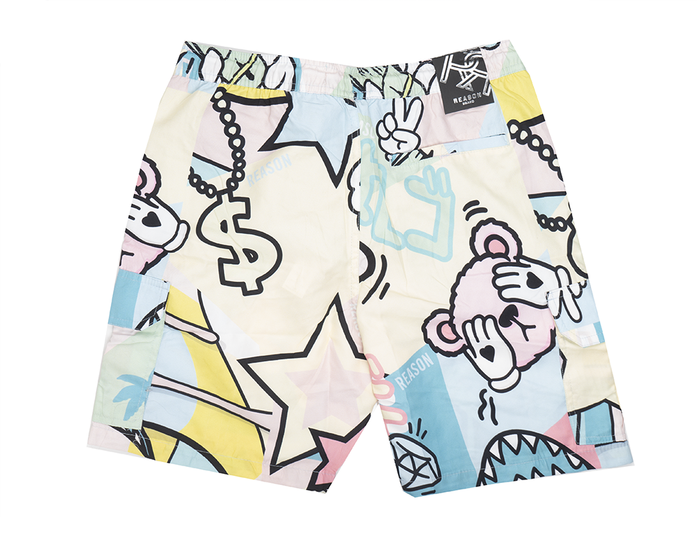 REASON GRAPHIC SWIM SHORTS MULTI - AZSW-007