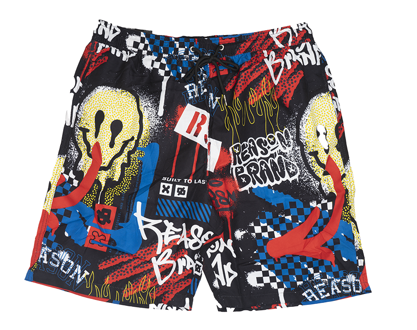 REASON GRAPHIC SWIM SHORTS MULTI - AZSW-027