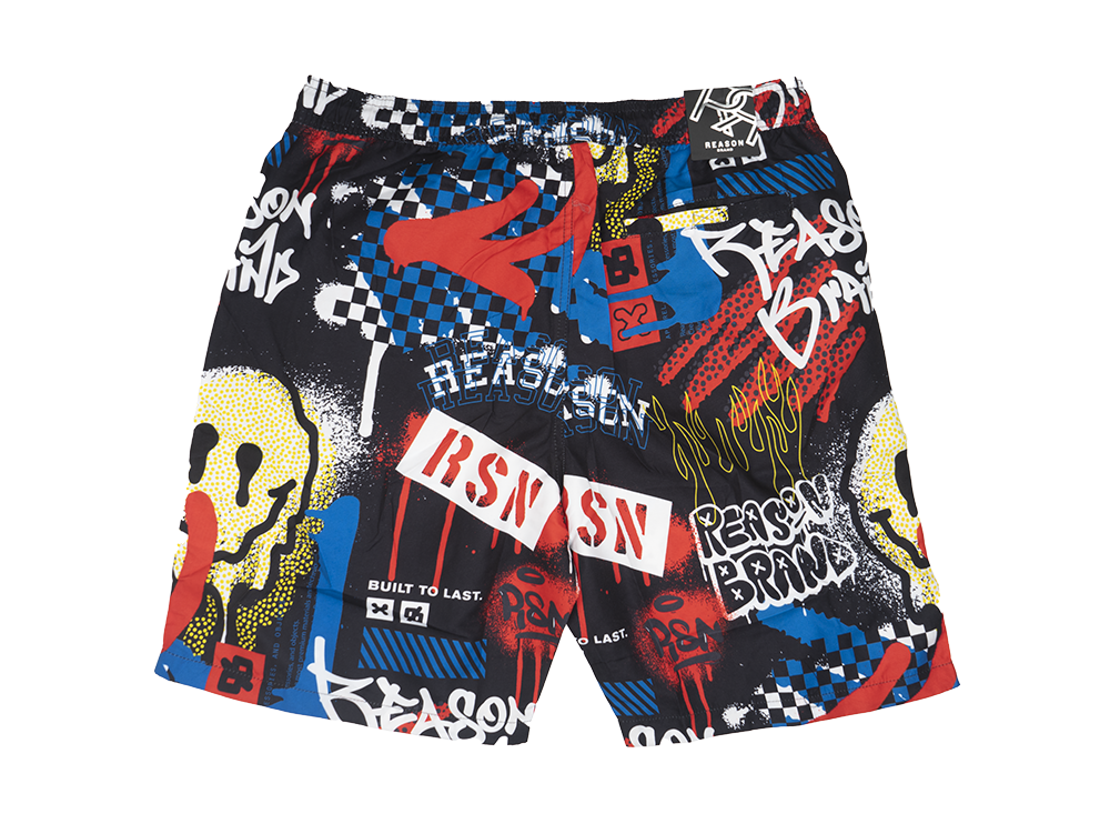 REASON GRAPHIC SWIM SHORTS MULTI - AZSW-027