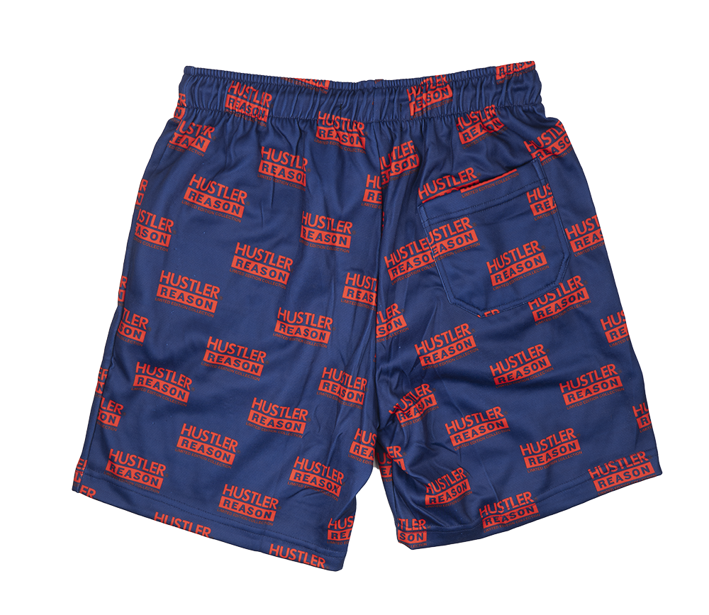 REASON HUSTLER T-SHIRT & SHORTS SET NAVY - HS22-33