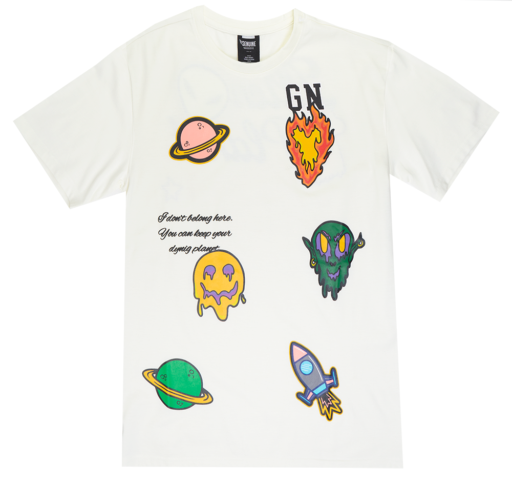 GENUINE GRAPHIC T-SHIRT OFF WHITE - GN3183