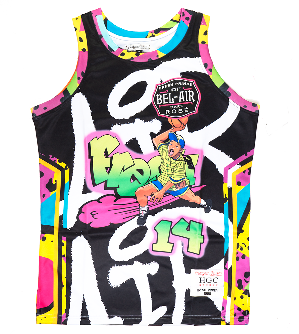 HEADGEAR ASSORTED FRESH PRINCE BASKETBALL JERSEY ASST - HGC-BBJ-FRP