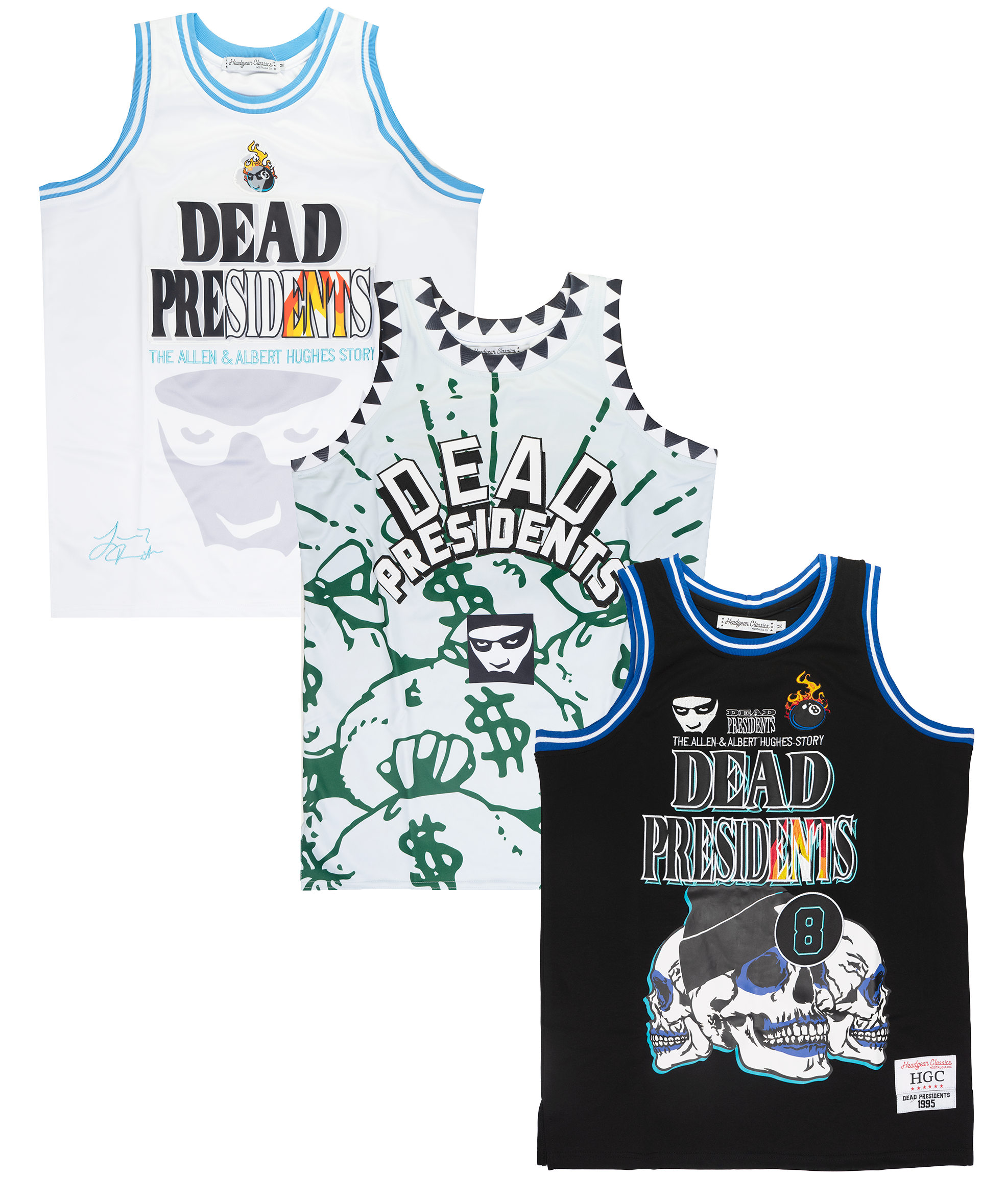 HEADGEAR ASSORTED DEAD PRESIDENTS BASKETBALL JERSEY ASST - HGC-BBJ-DP