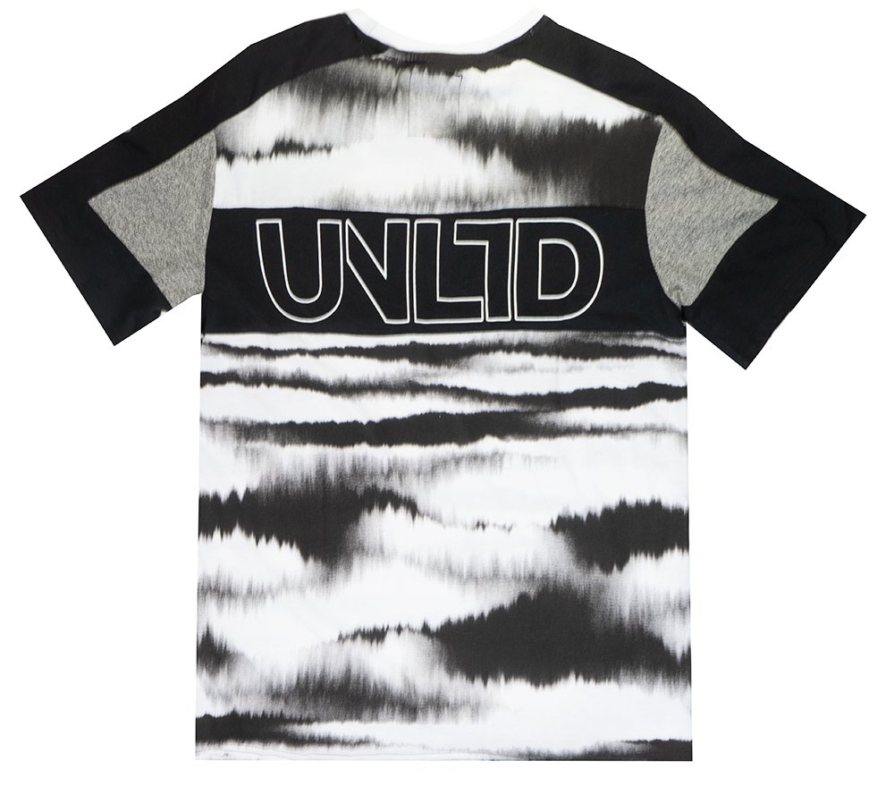 ECKO UNLTD LOGO T-SHIRT WHITE/BLACK TIE DYE SKIES - EO12K925