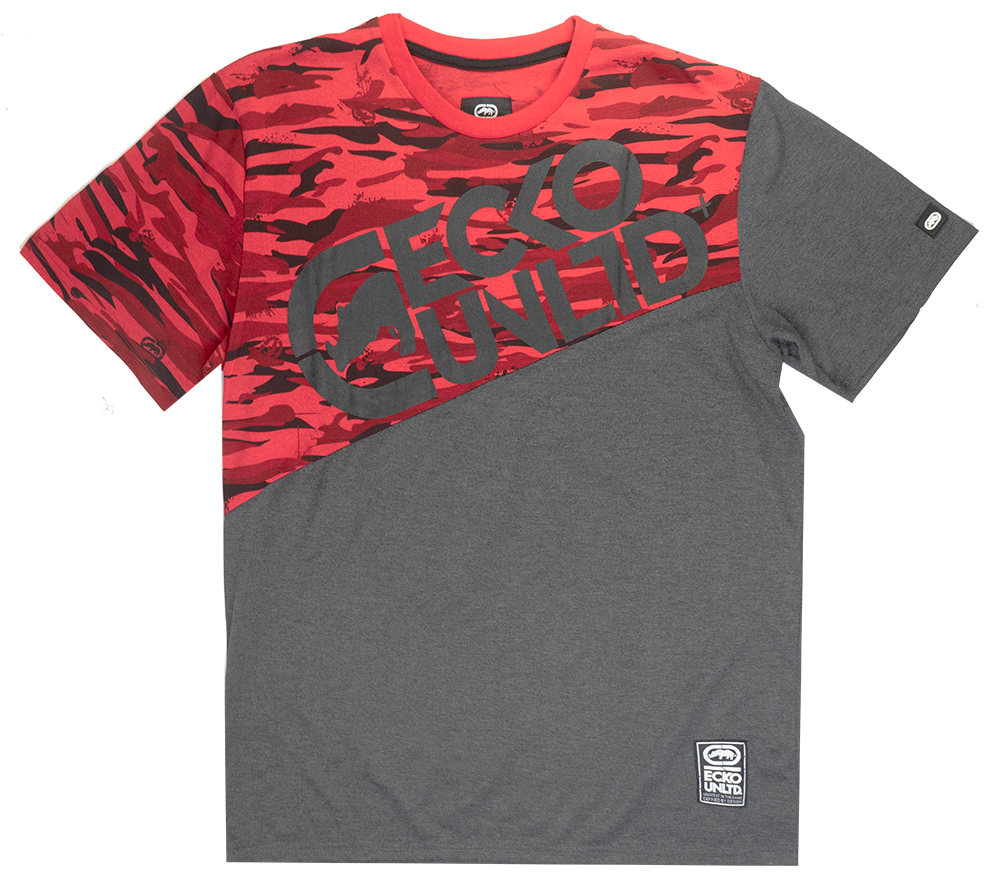 ECKO UNLTD LOGO T-SHIRT CHARCOAL HEATHER - EO31K781