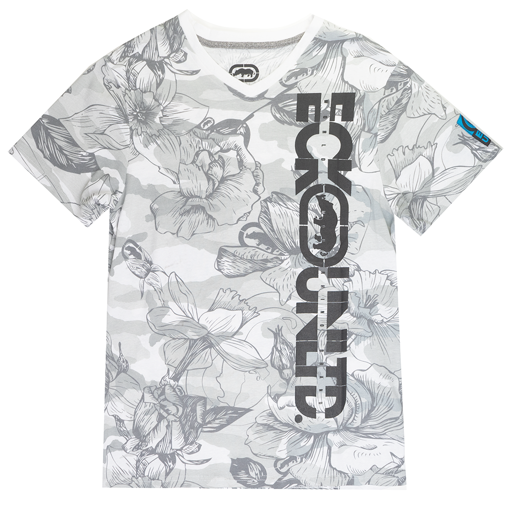 ECKO UNLTD LOGO T-SHIRT WHITE CAMO - EO12K854