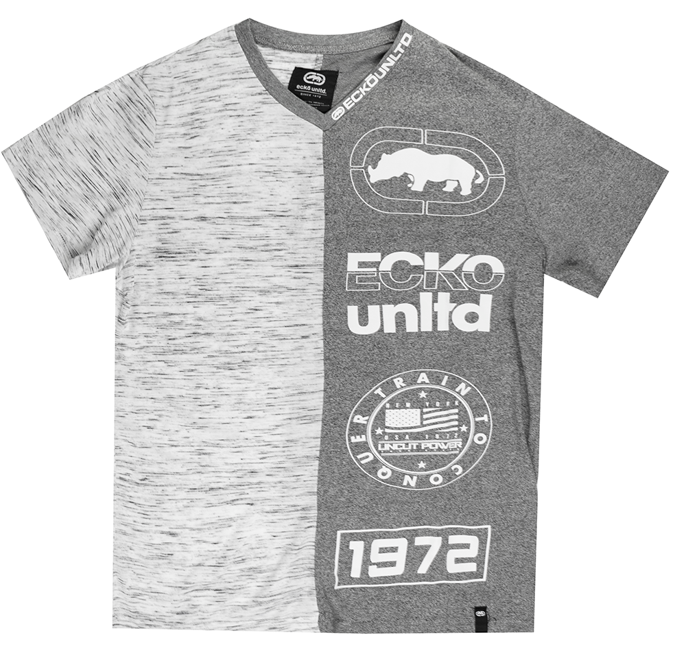 ECKO UNLTD LOGO T-SHIRT WHITE SPACEDYE - EO31K765